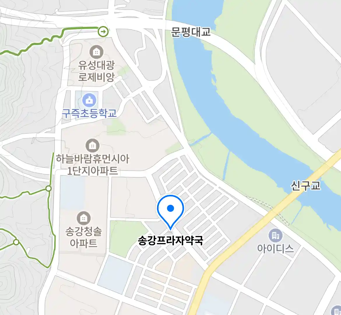 송강프라자약국 위치