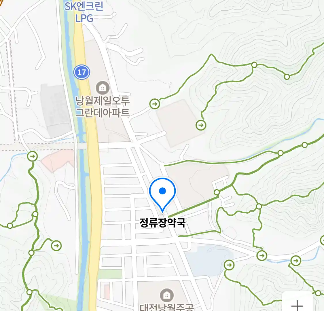 정류장약국 위치