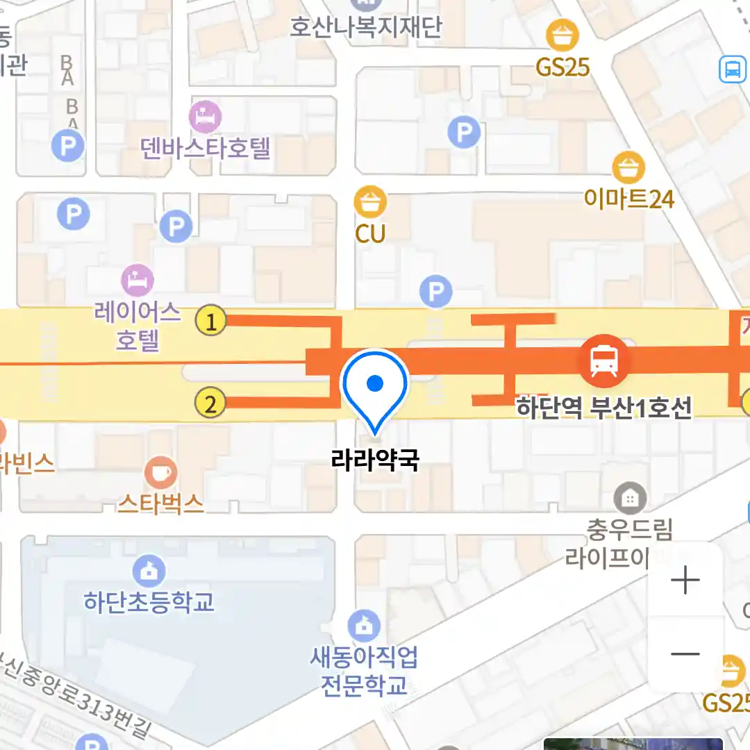 라라약국 위치