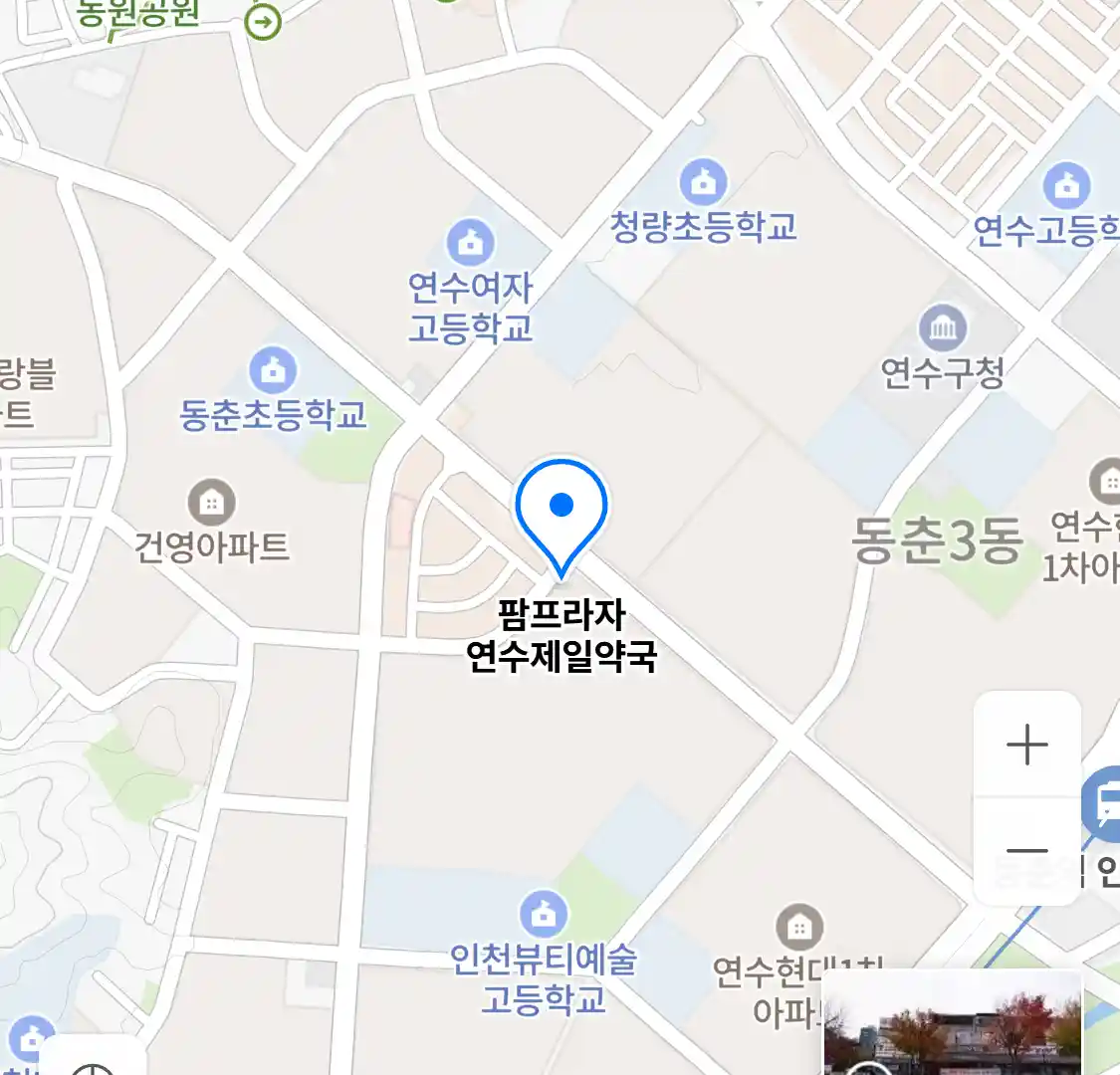 팜프라자 연수제일약국 위치