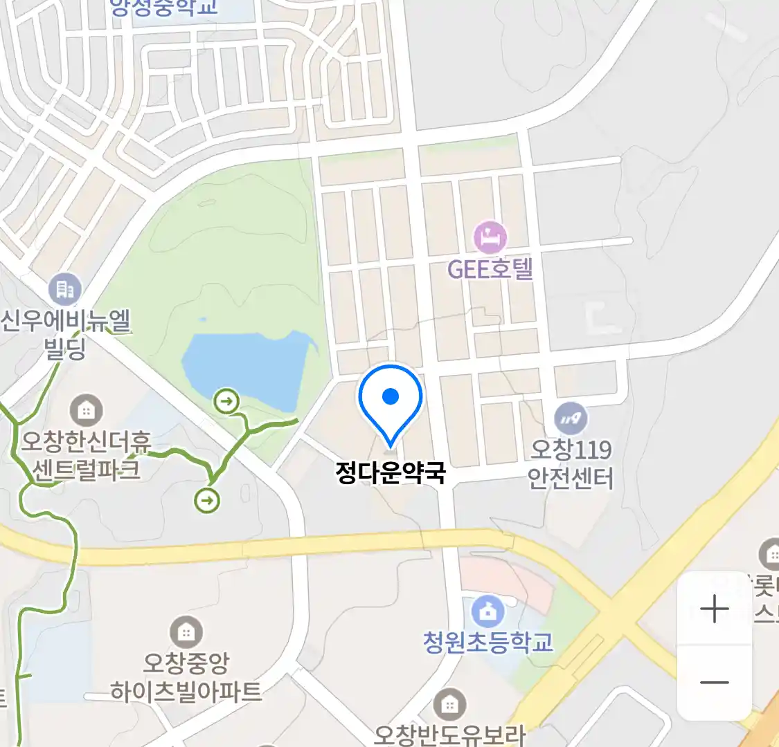 정다운약국 위치
