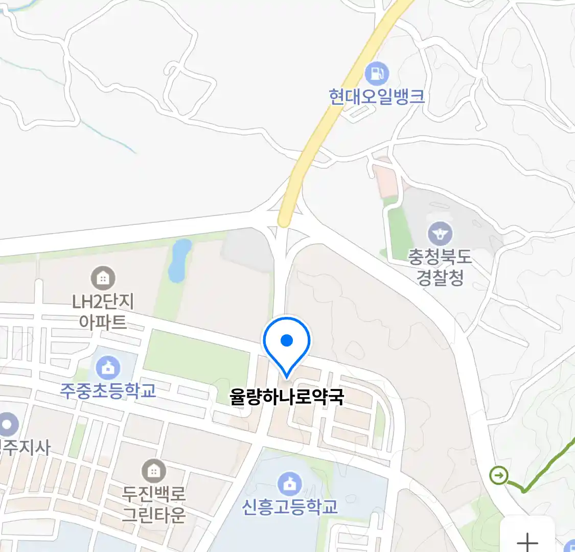 율량하나로약국 위치