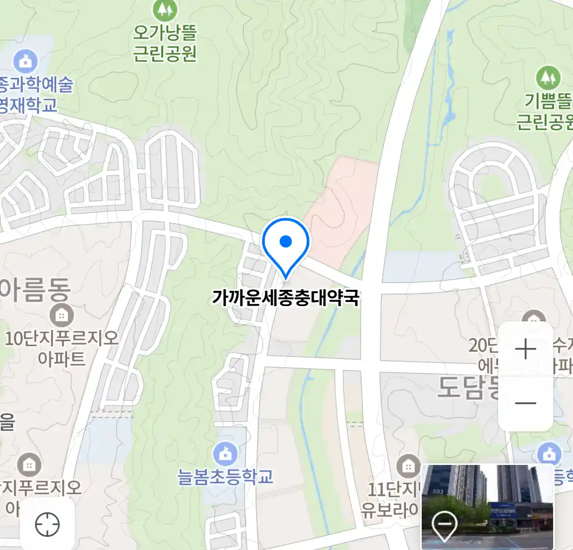 가까운세종충대약국 위치