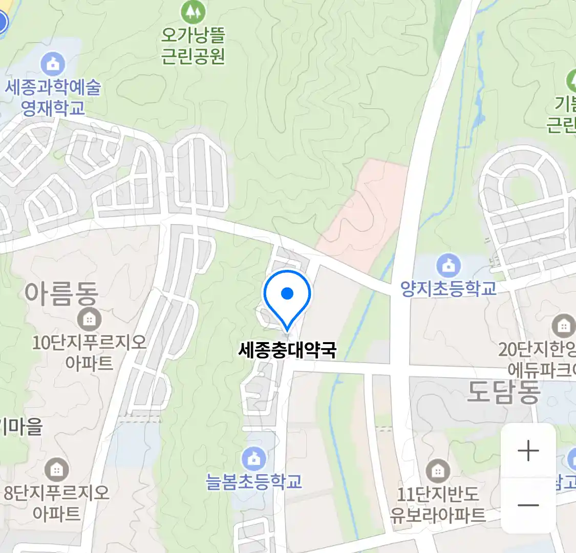 세종충대약국 위치
