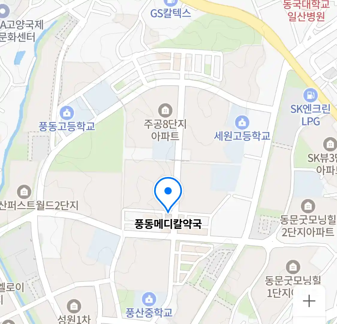 풍동메디칼약국 위치