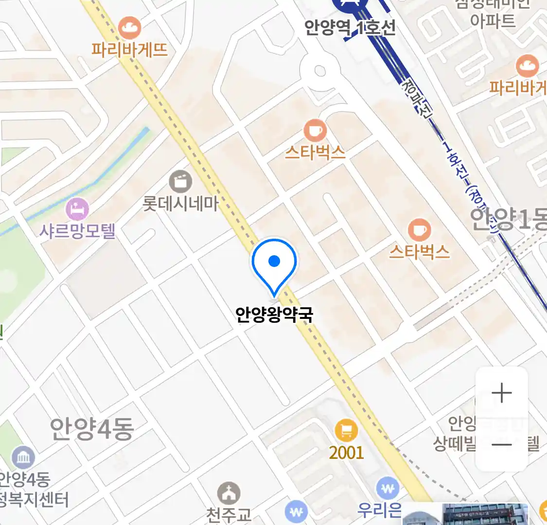 안양왕약국 위치