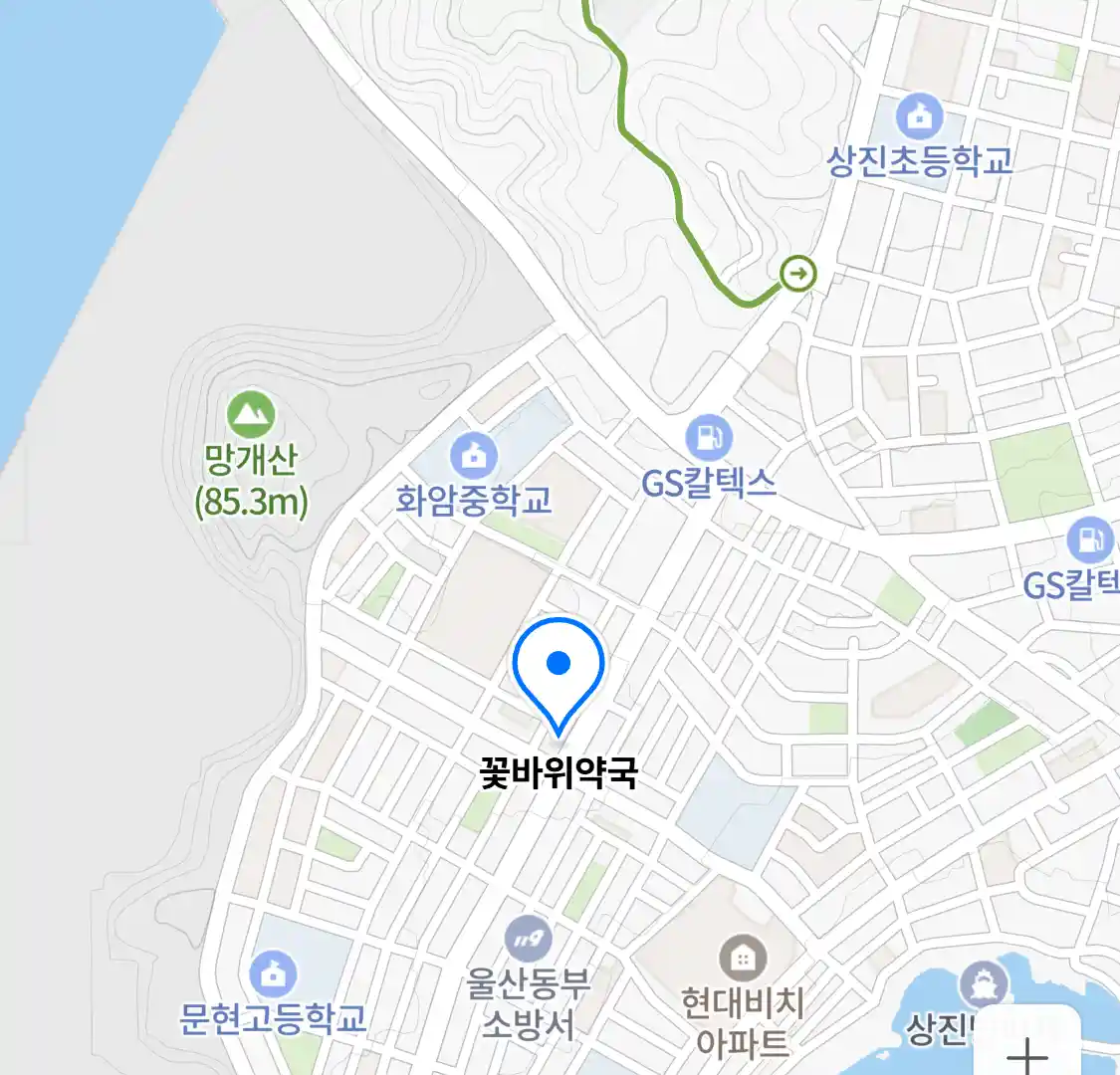 꽃바위약국 위치