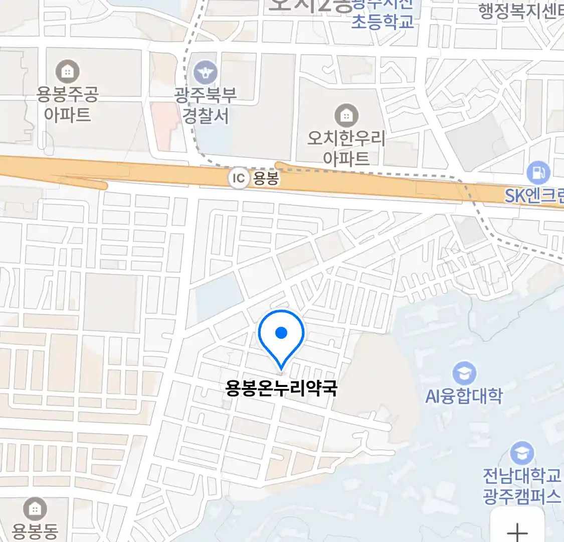 용봉온누리약국 위치