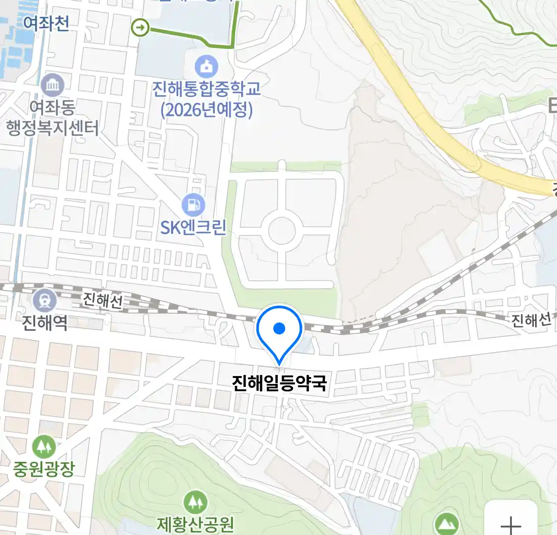 진해일등약국 위치