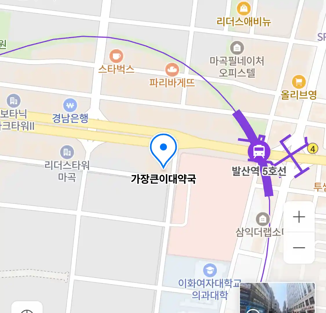 가장큰이대약국 위치