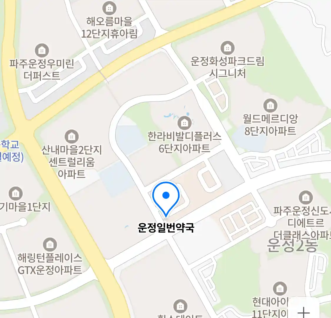 운정일번약국 위치
