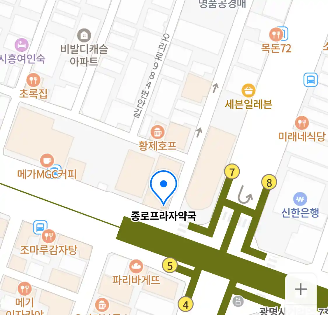 종로프라자약국 위치