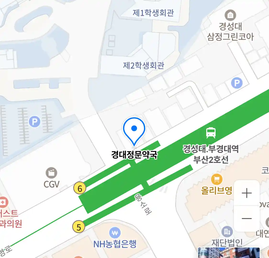 경대정문약국 위치