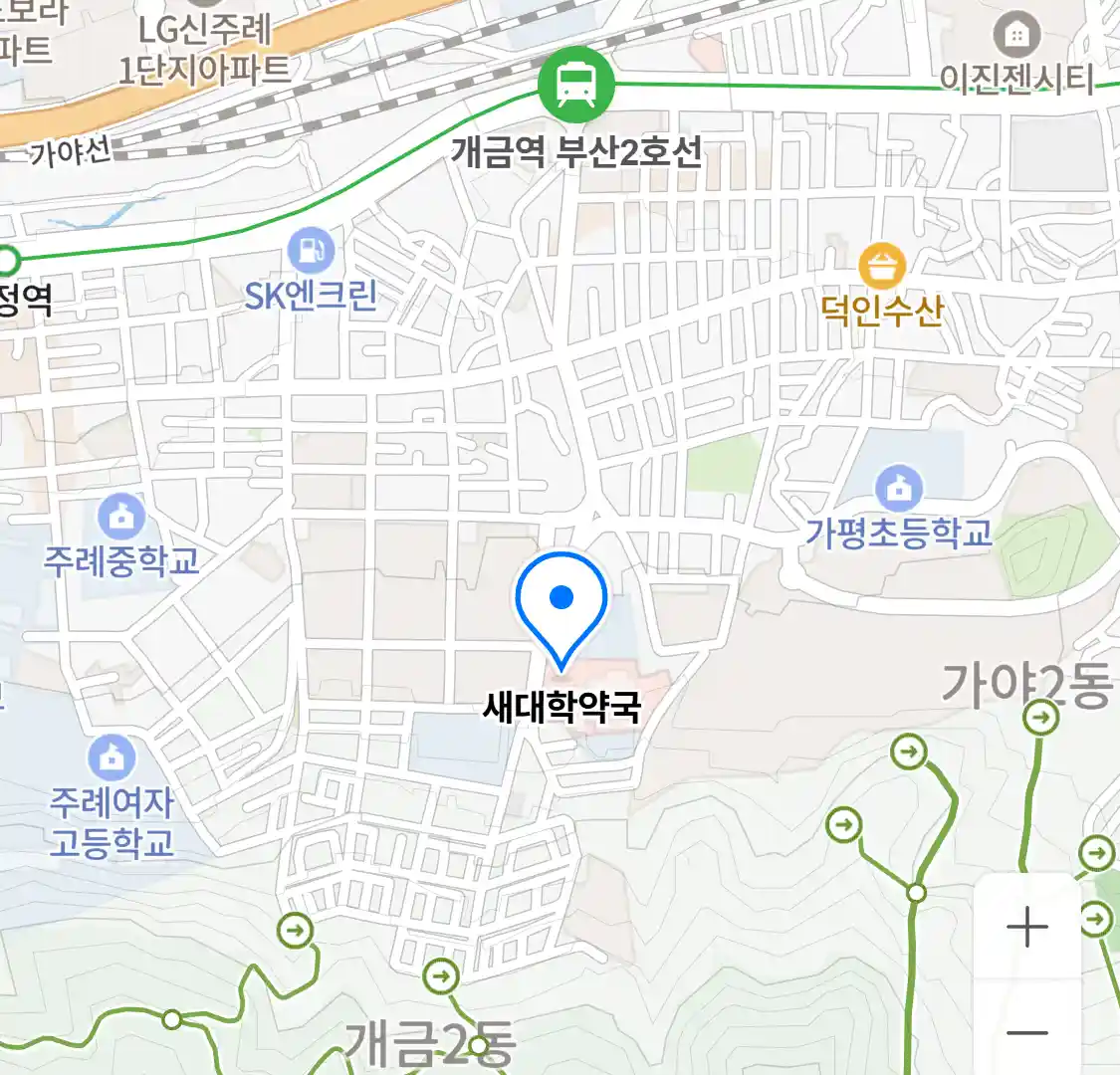 새대학약국 위치
