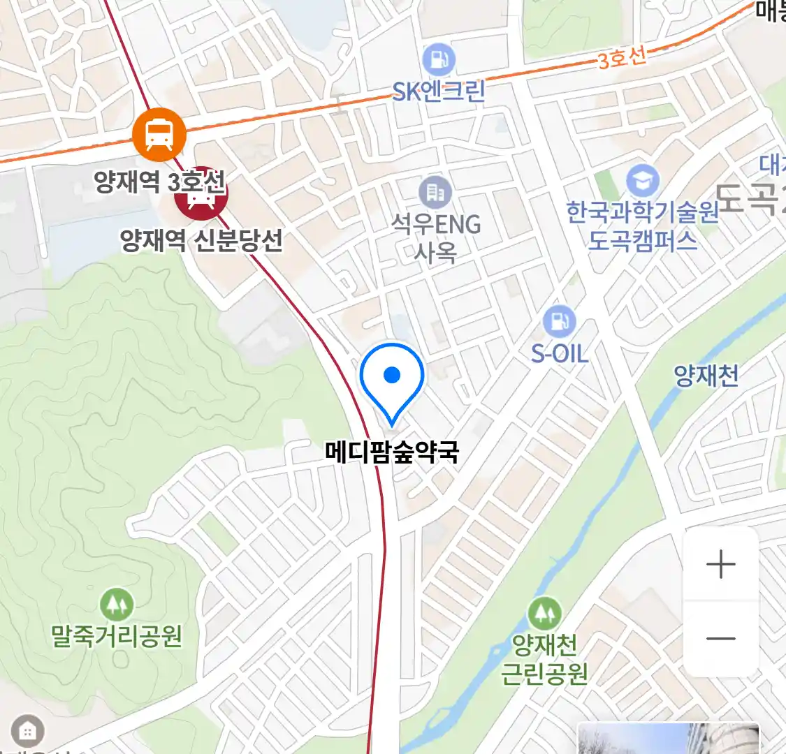 메디팜숲약국 위치