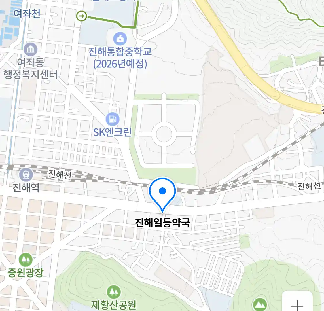 진해일등약국 위치