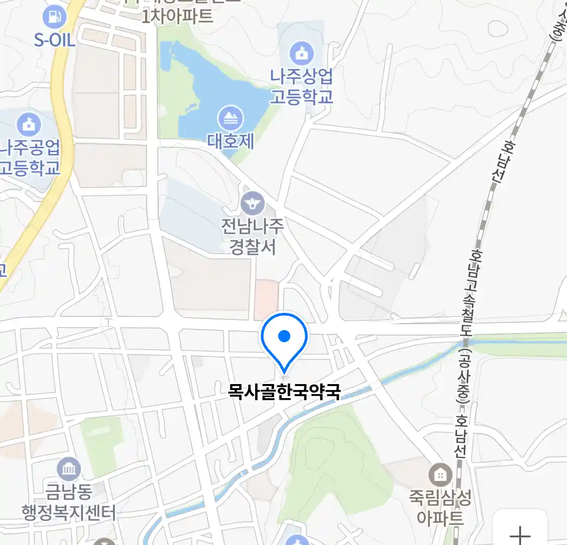 목사골한국약국 위치