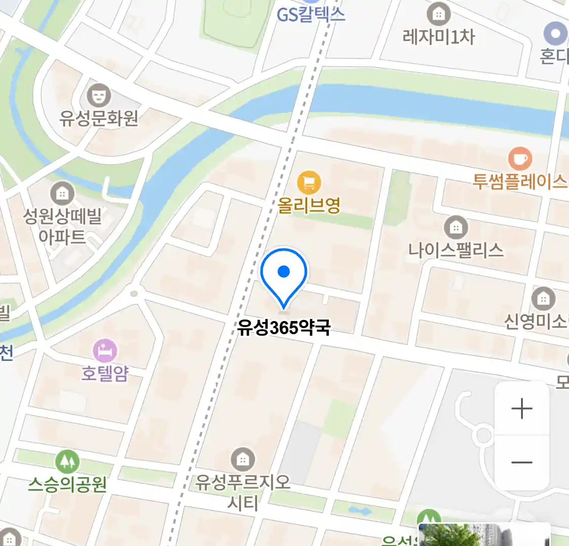 유성365약국 위치