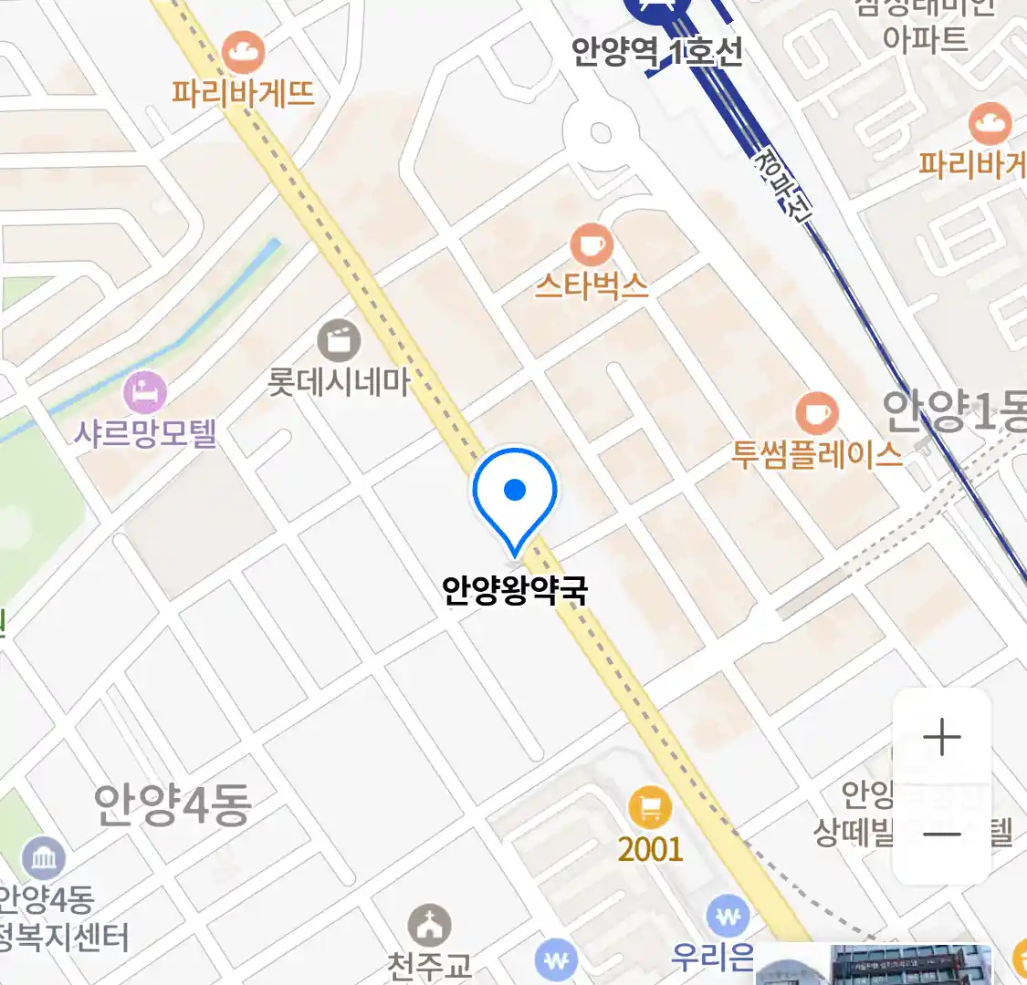 안양왕약국 위치
